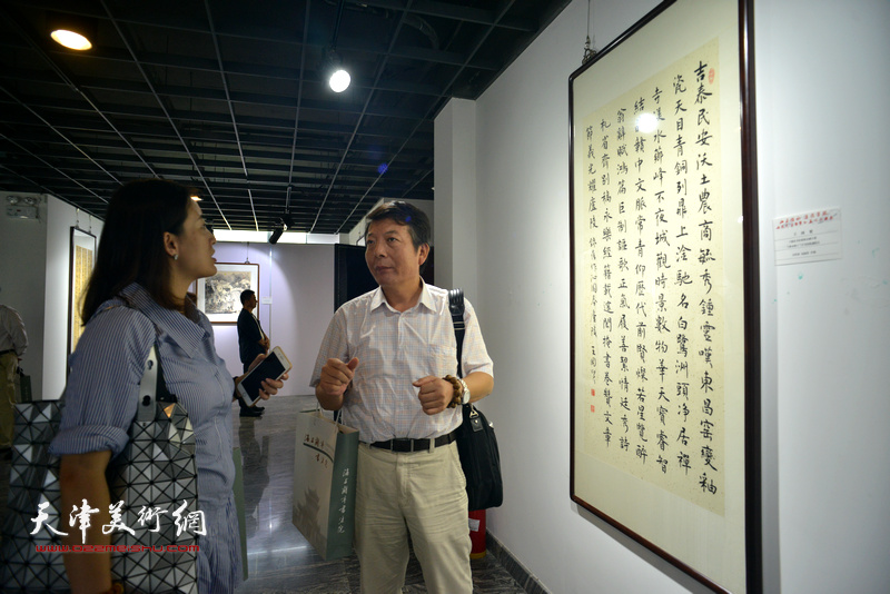 “江南雅韵 津沪墨缘——姬俊尧·王国贤书画作品联展”现场。