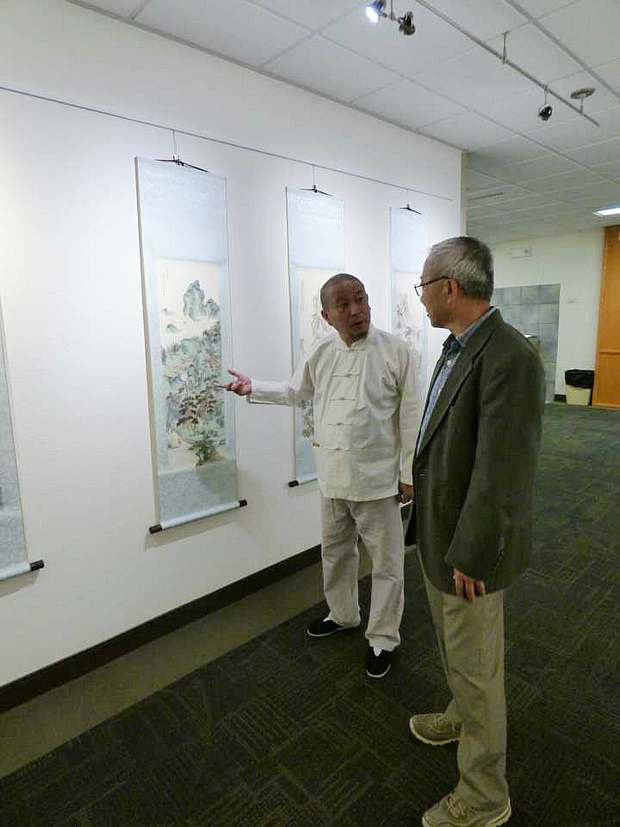 天津著名画家缪文杰赴美犹他州讲学、办展。 