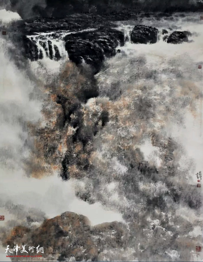 晏平《雷声•雷霆》国画 145×180cm