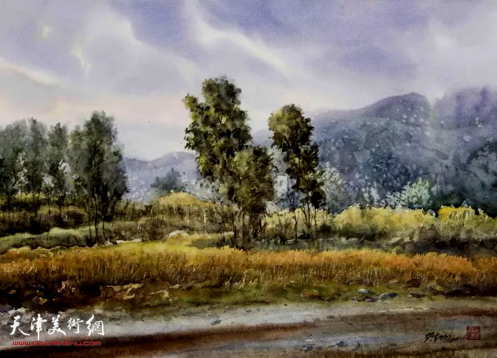 杨维刚《沿途风景》水彩56×76cm