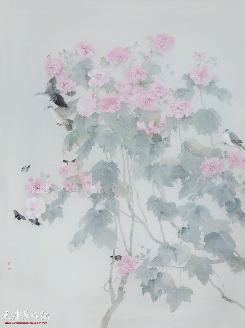 杨娜-画家-《梦入花影醉芙蓉》