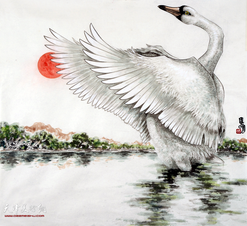 天鹅之梦——著名画家马明作品欣赏