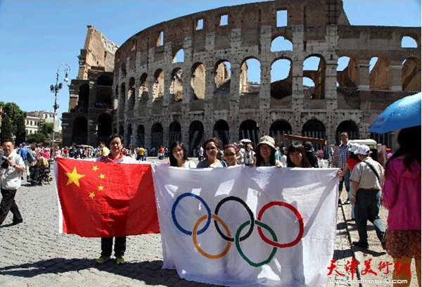 3张大功在意大利古罗马竞技场宣传北京冬奥会