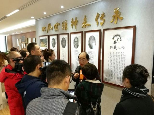张善子张大千艺术研究会副会长孙占元先生接受媒体采访