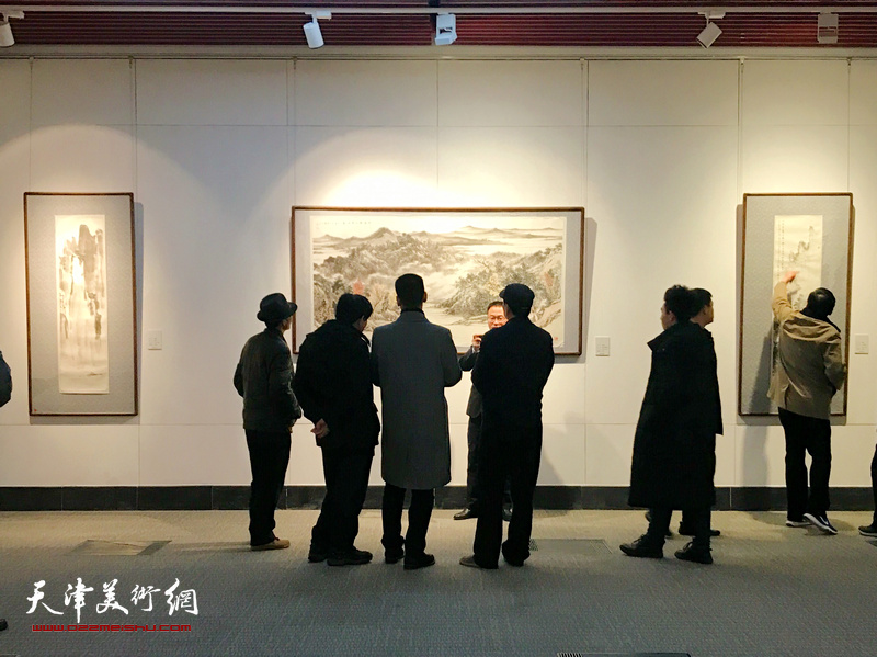 “文雅在兹”著名画家姜金军中国画作品展现场。