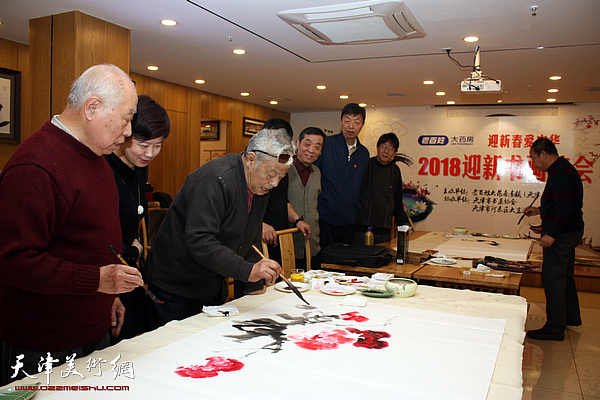 天津老百姓大药房2018迎新春书画笔会