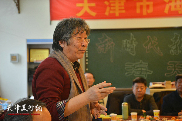 中国刘奎龄书画艺术研究院执行院长王山岭讲话。