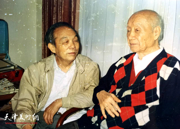 夏明远和上海美专老校长刘海粟先生。
