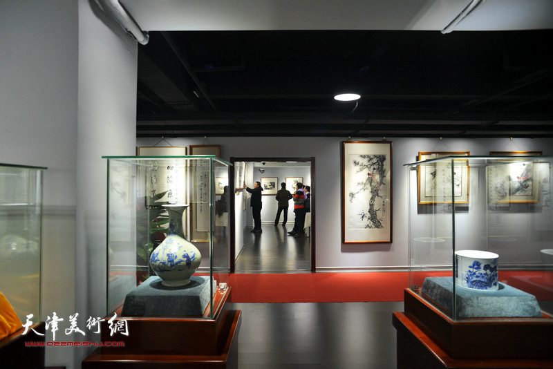 “君子同心—陆福林、张法东师生艺术展”现场。