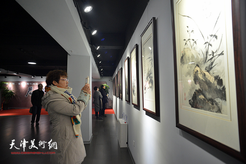 “君子同心—陆福林、张法东师生艺术展”现场。