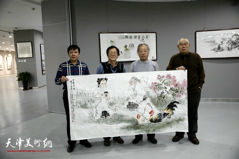 李根友、尚金声、王金厚、王义常合作创作《田园情趣》
