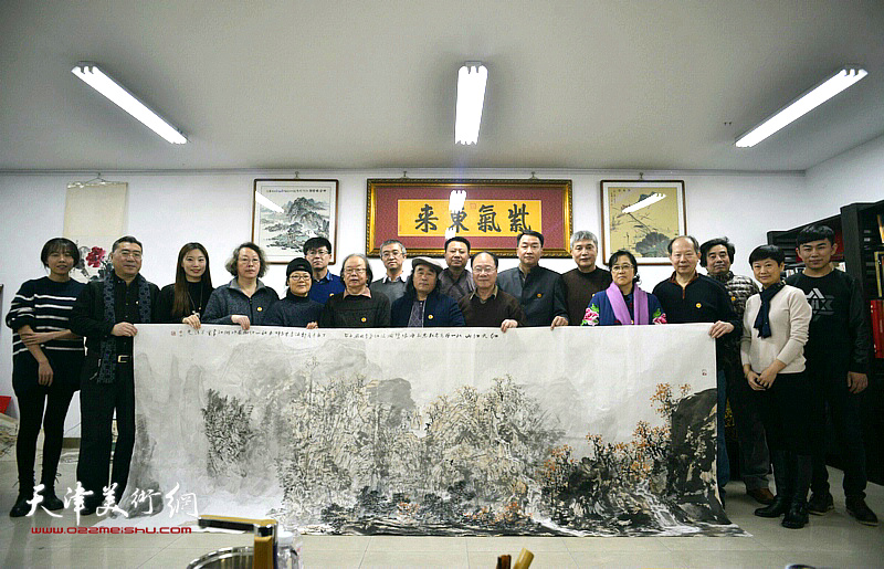 天津的湖社会员赴北京湖社总部开展学术交流活动