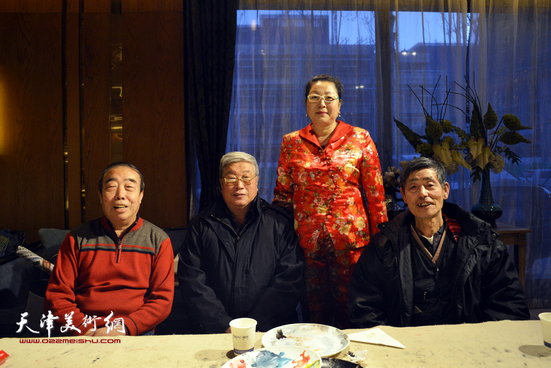 左起：董景波、靳吉顺、境怡、宋振华在活动现场。