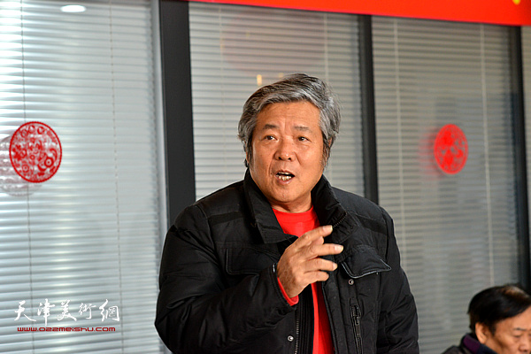 天津美协原副主席、天津人民美术出版社原社长刘建平致辞。