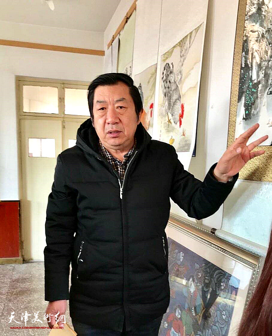 著名画家孙玉河到北辰青光镇社区书画艺术讲座。