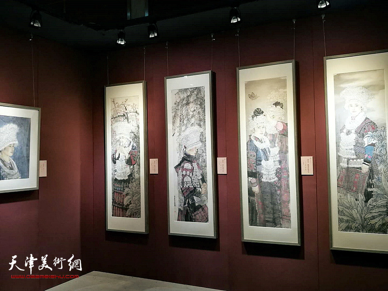 岳黔山、贾广健、刘泉义、马小刚中国画全国巡回展（北京站）现场。