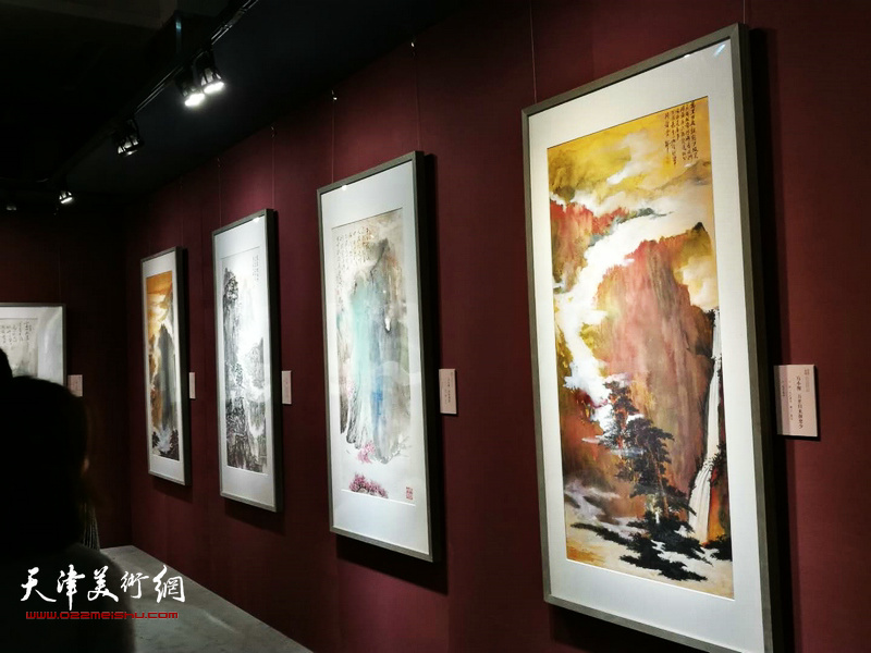 岳黔山、贾广健、刘泉义、马小刚中国画全国巡回展（北京站）现场。