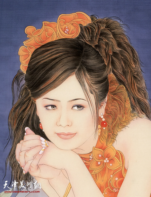 于栋华《芳华》 局部 2018年 68x86cm 绢本设色