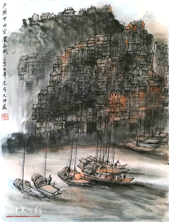 张大功中国画新作。