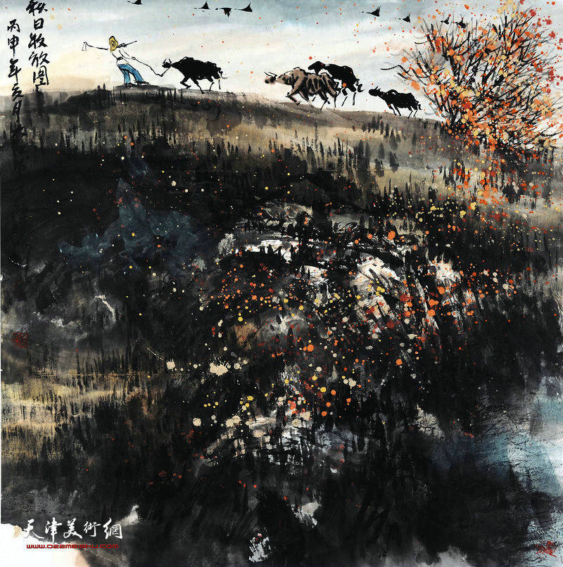 吕大江-秋日牧放图68X68cm