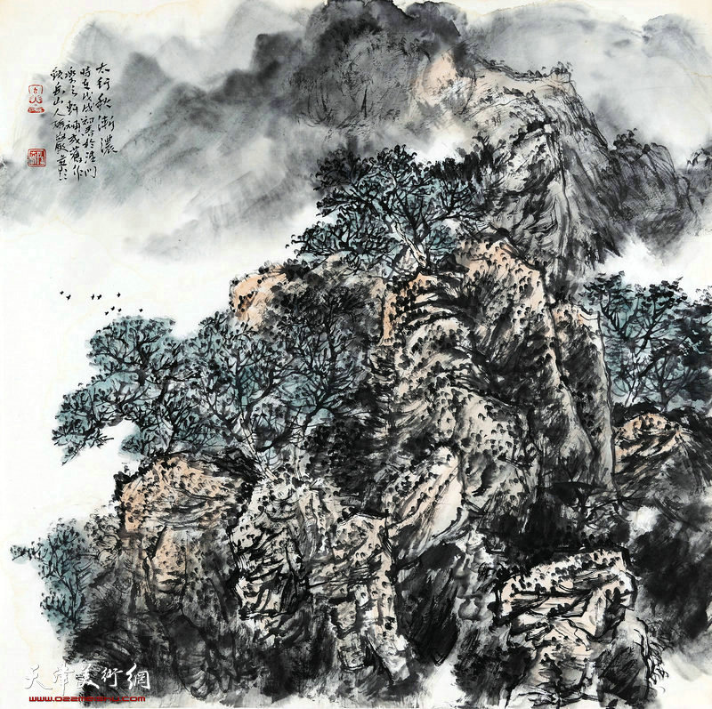 孙岩-太行秋渐浓68x68cm