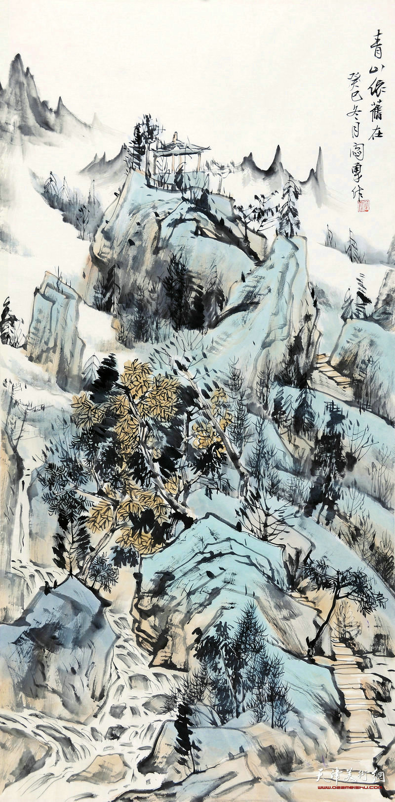 闫勇-青山依旧在68x138cm