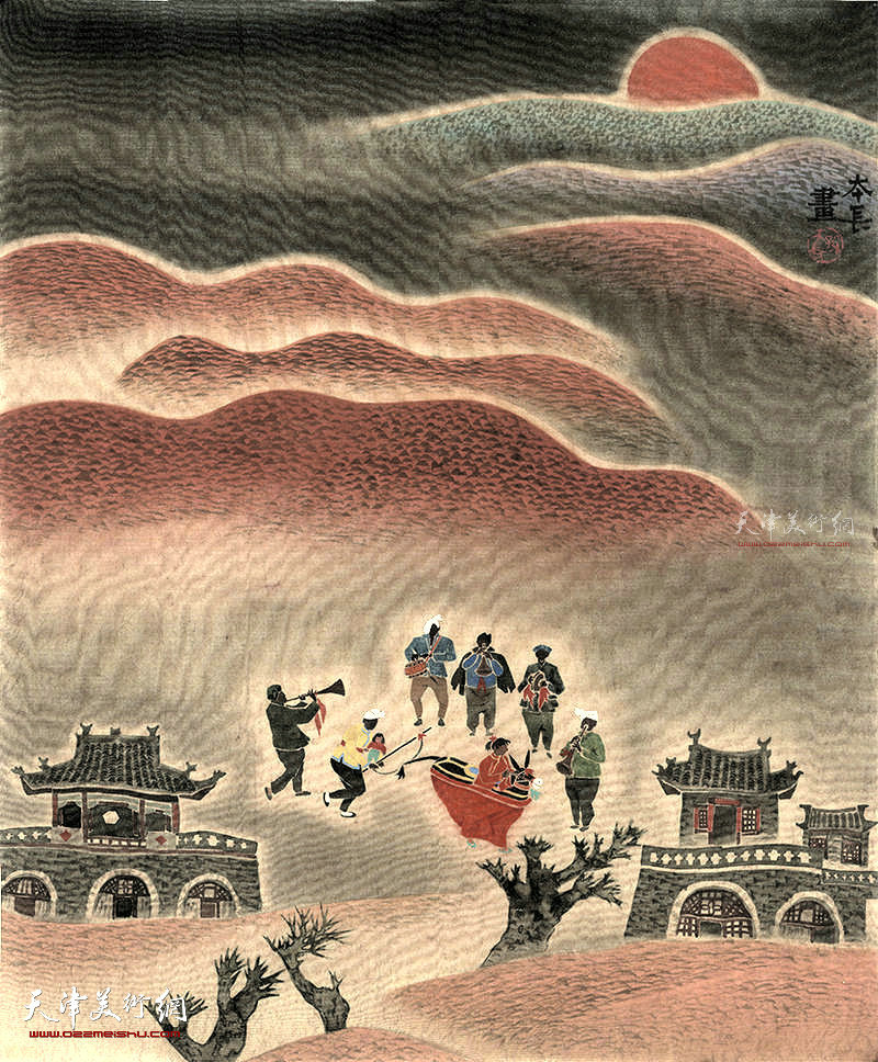 黄土高坡 绢本 65×50 1993年