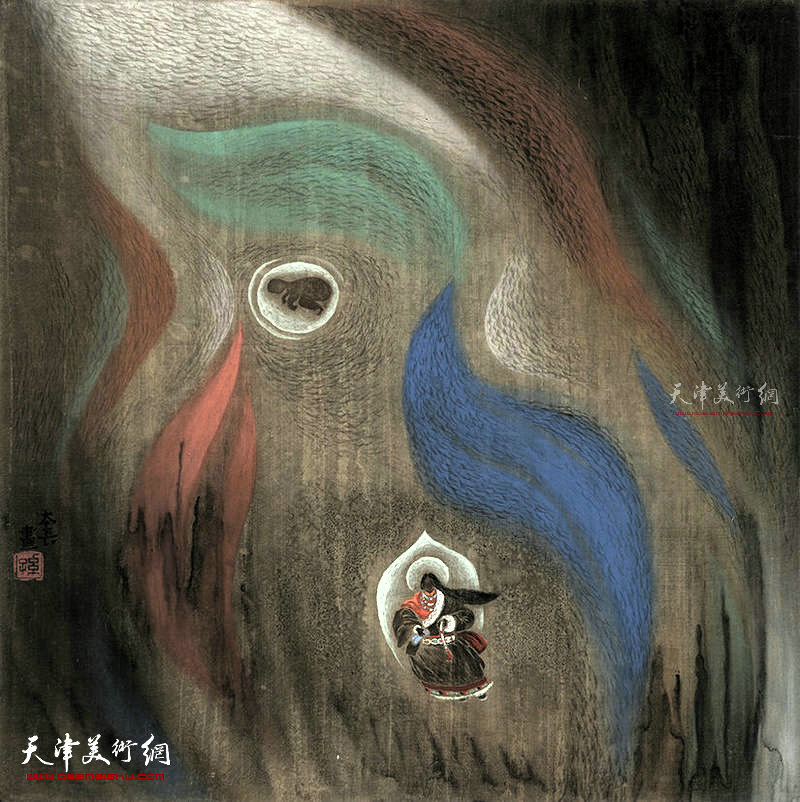 慈光  绢本  65×65    1995年