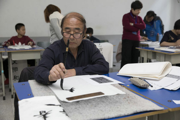 国培项目中国书画等级考试天津考区上半年考试结束