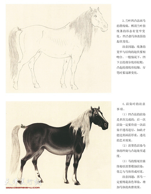 《春虎谈马》之马的工笔技法书影。