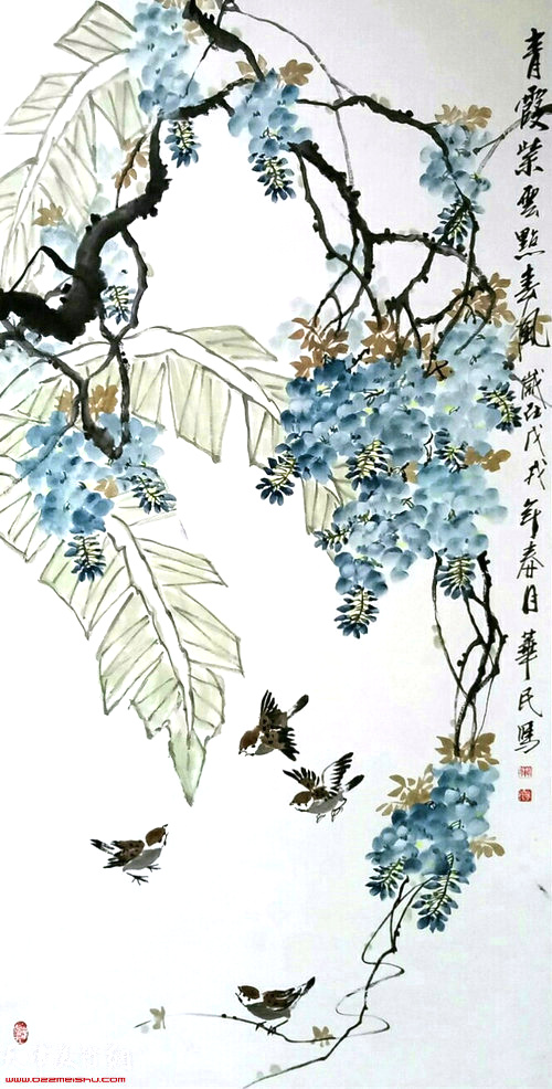 青霞紫云点春风 康华民