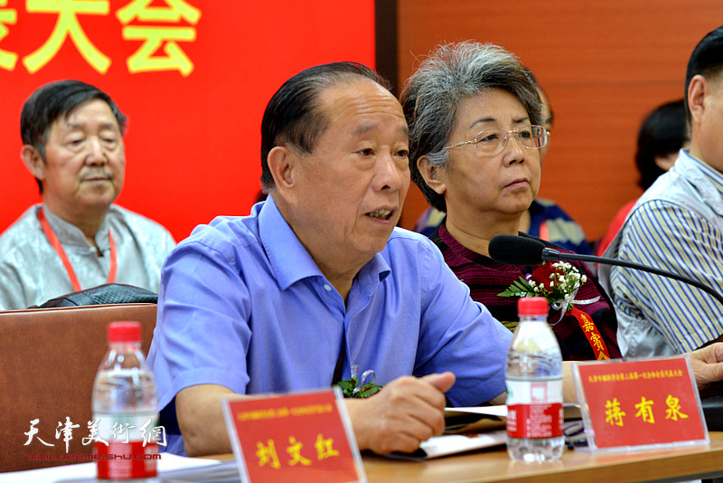中国楹联学会会长蒋有泉讲话。