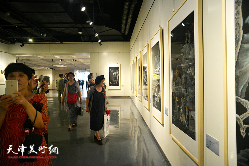 “黑宣金彩 盛世丹青——李尔山家庭艺术特展”现场。