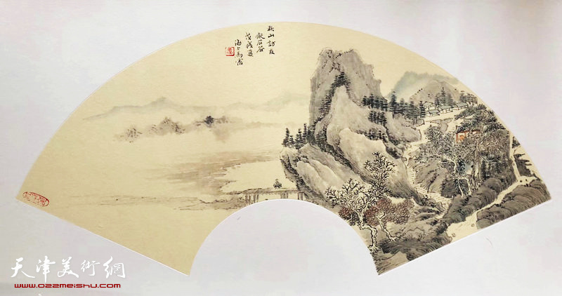 马霑扇面