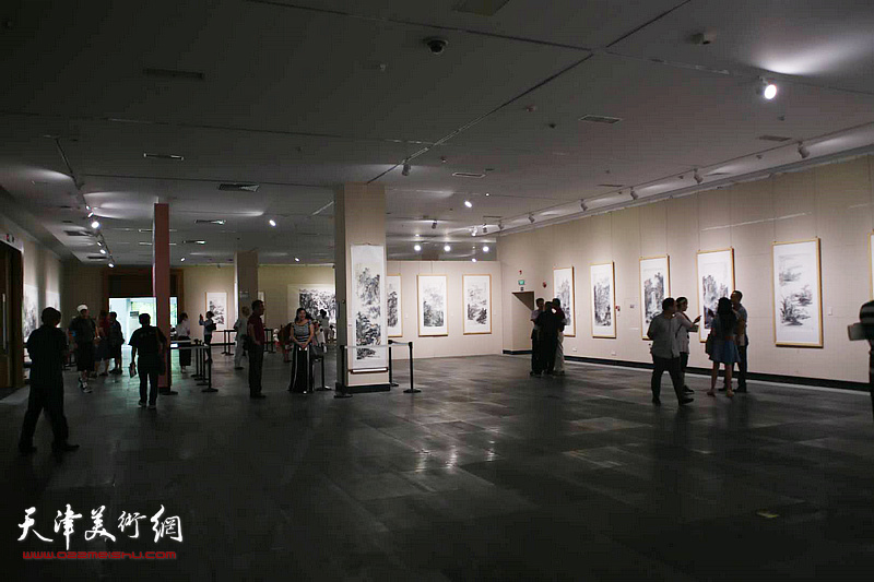 “纵笔骋怀·胡振声山水画展”现场。