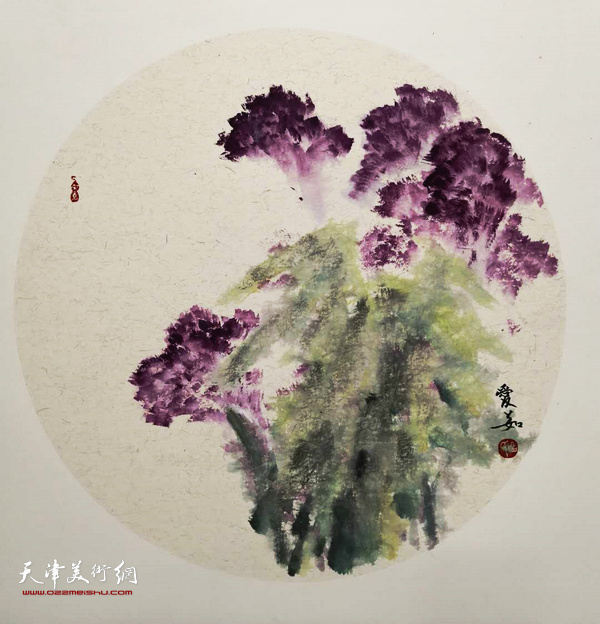 天津女画家吕爱茹花鸟画作品.