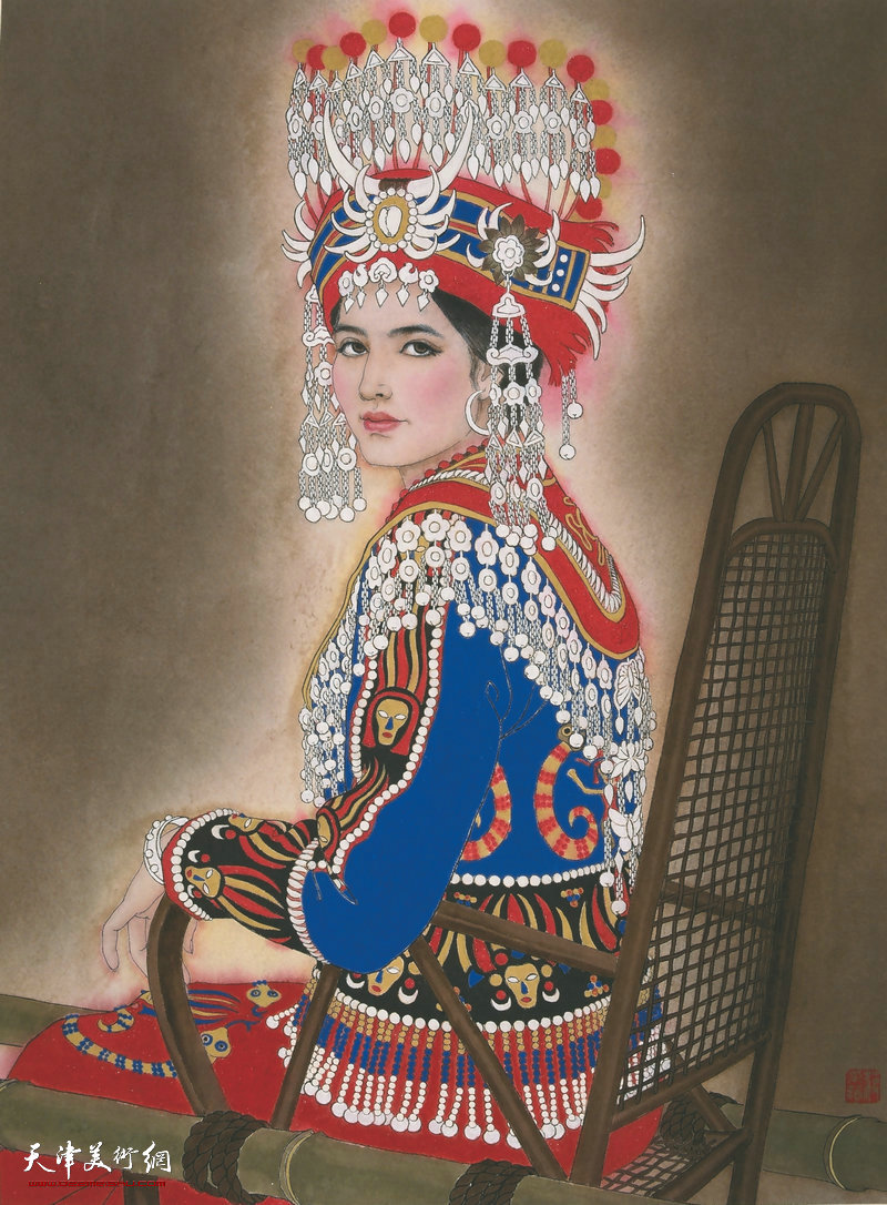 01 蒋采萍 台湾排湾族新娘 120cm×80cm