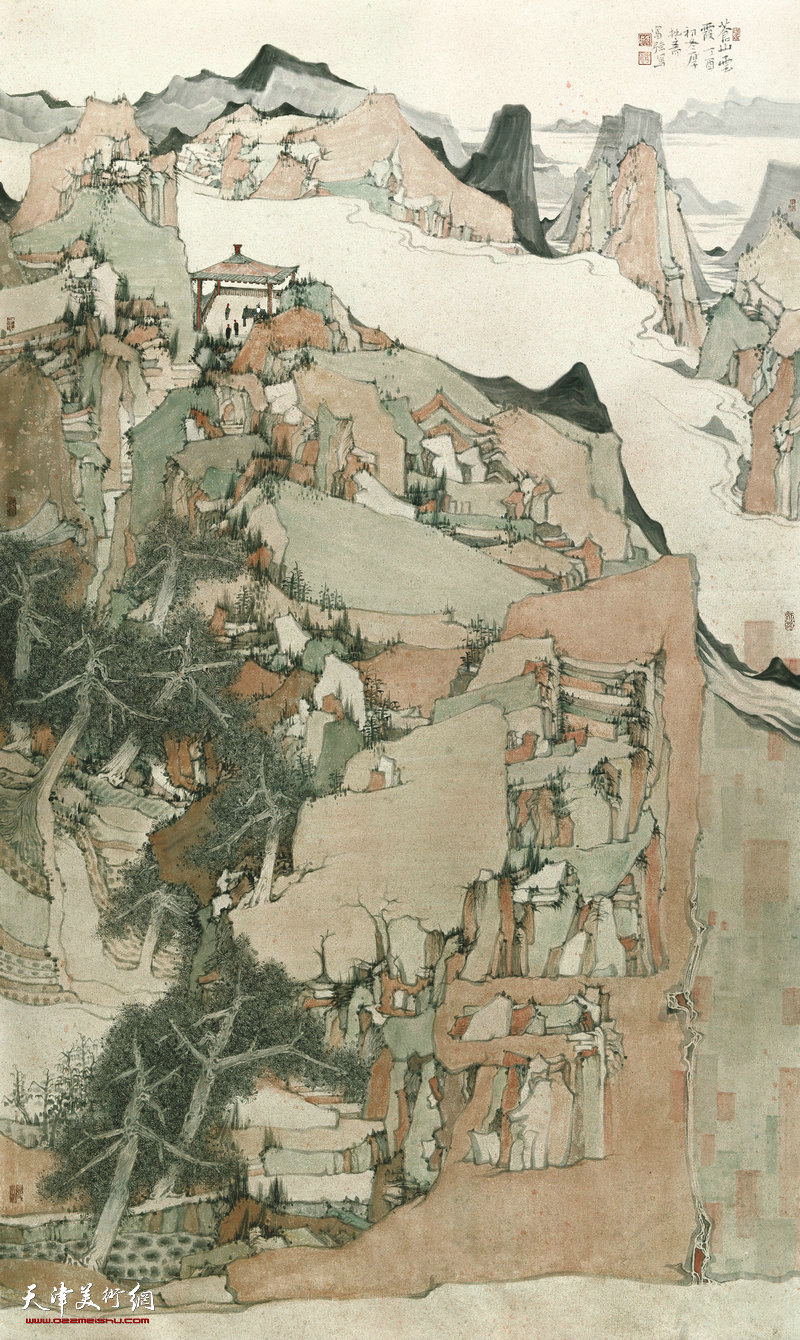 李富强 广西 苍山云霞 208cm×123cm