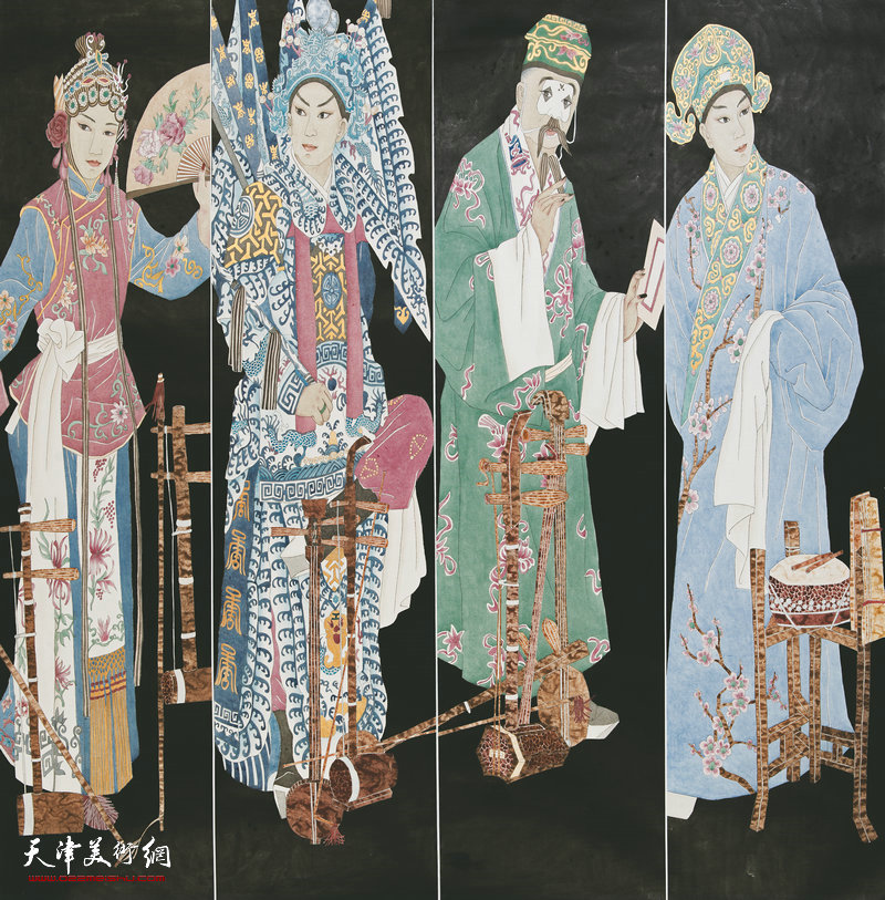 孙翠翠 山东 粉墨人生 205cm×199cm