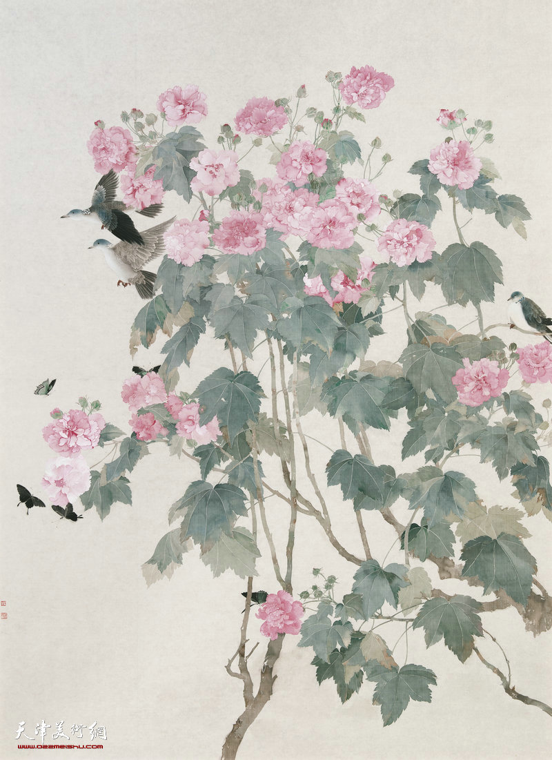 杨娜 天津 梦入花影醉芙蓉 195cm×142cm