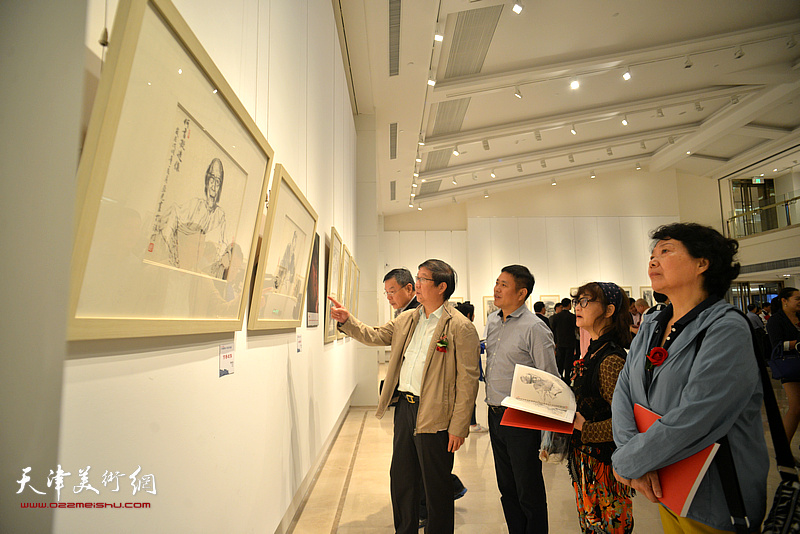 2018“逸雅如风”天津名家上海画展现场。