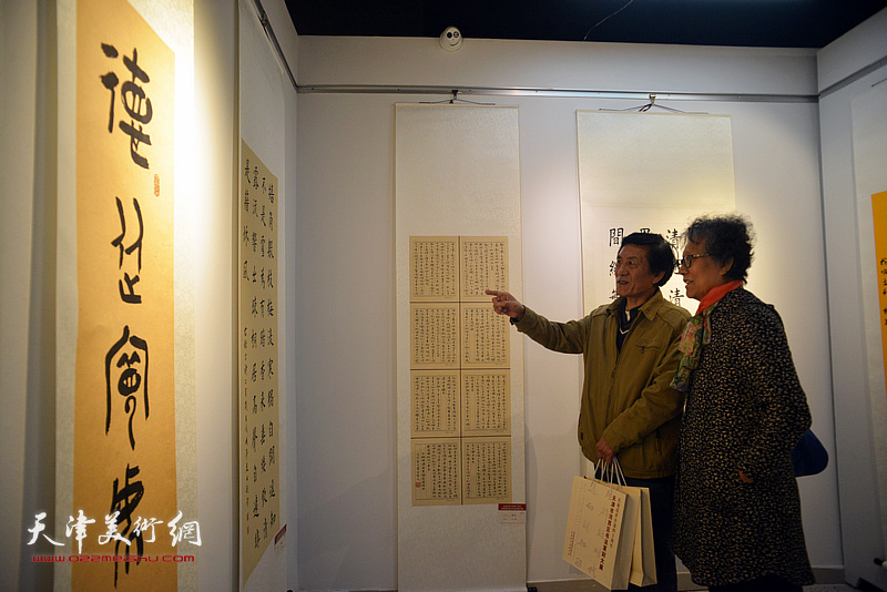 庆祝改革开放40周年—河西区书法篆刻大展现场。