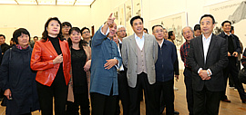 “新时代、新作为——孟庆占书画作品展”在天津美术馆开幕