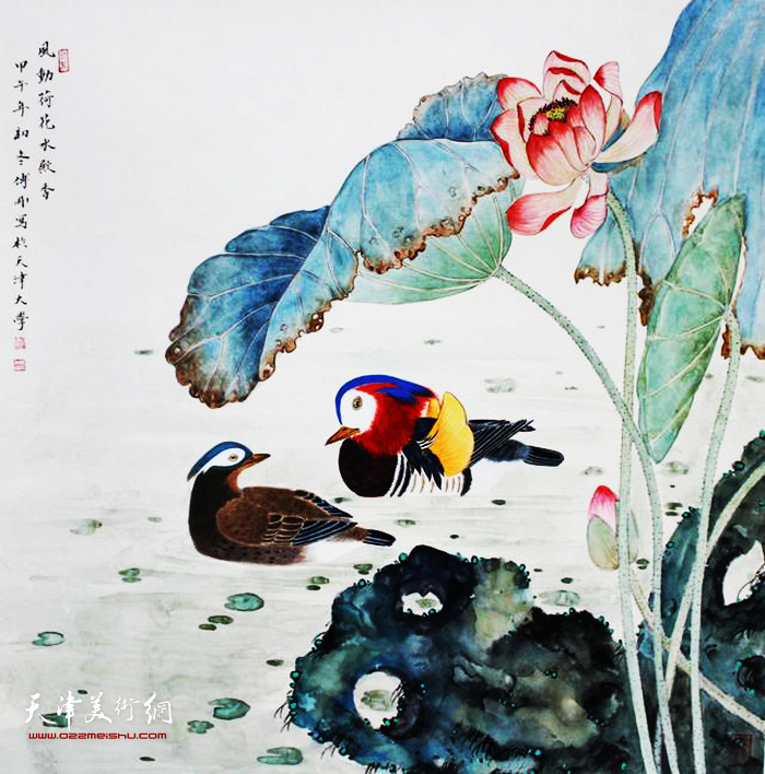傅刚花鸟画作品欣赏。