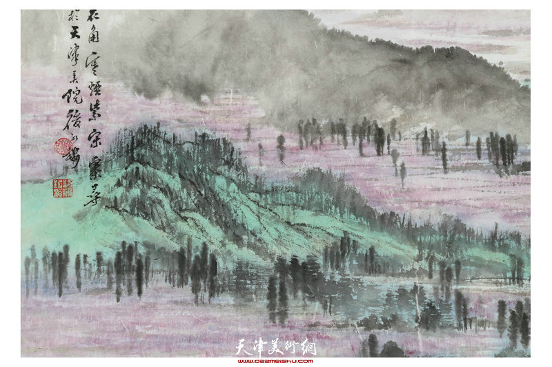 路洪明作品：《鹊山俯视》 （局部）