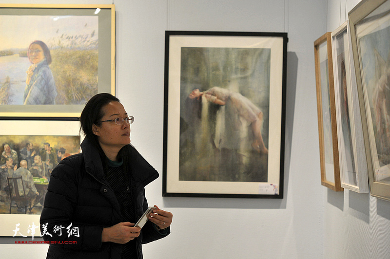2018天津市水彩画专委会第十二届作品年展现场。
