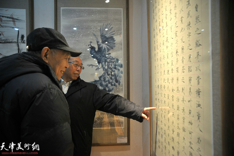 “庆祝改革开放四十周年·2018京津冀三地区优秀书画作品交流展”现场。