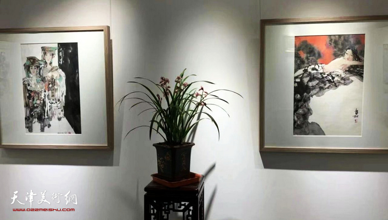 荣宝斋（天津）杨柳青分部书画名家邀请展现场。