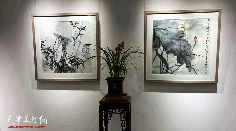 荣宝斋（天津）杨柳青分部书画名家邀请展现场。
