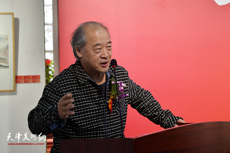 中国美术家协会副主席、天津市美术家协会主席王书平致辞。